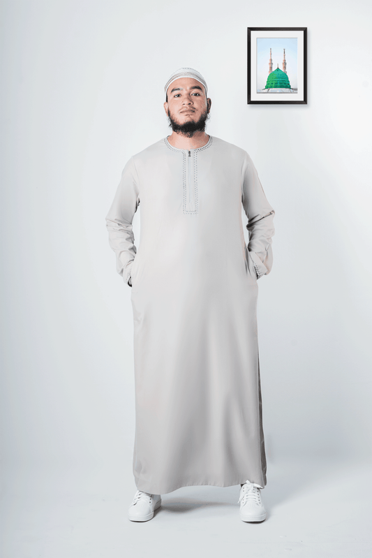 Embroidered thobe for men | Thobe for men - Sunaan