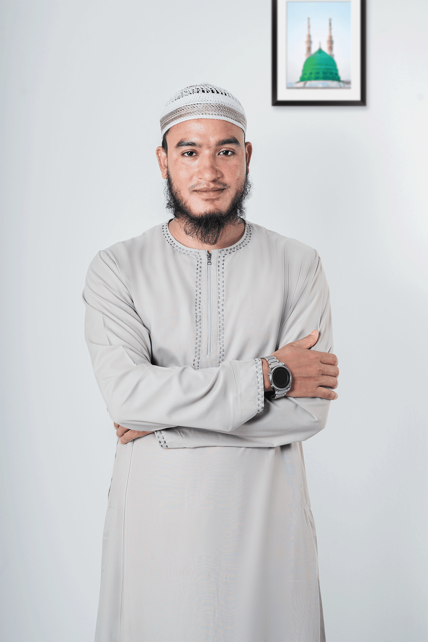 Embroidered thobe for men | Thobe for men - Sunaan