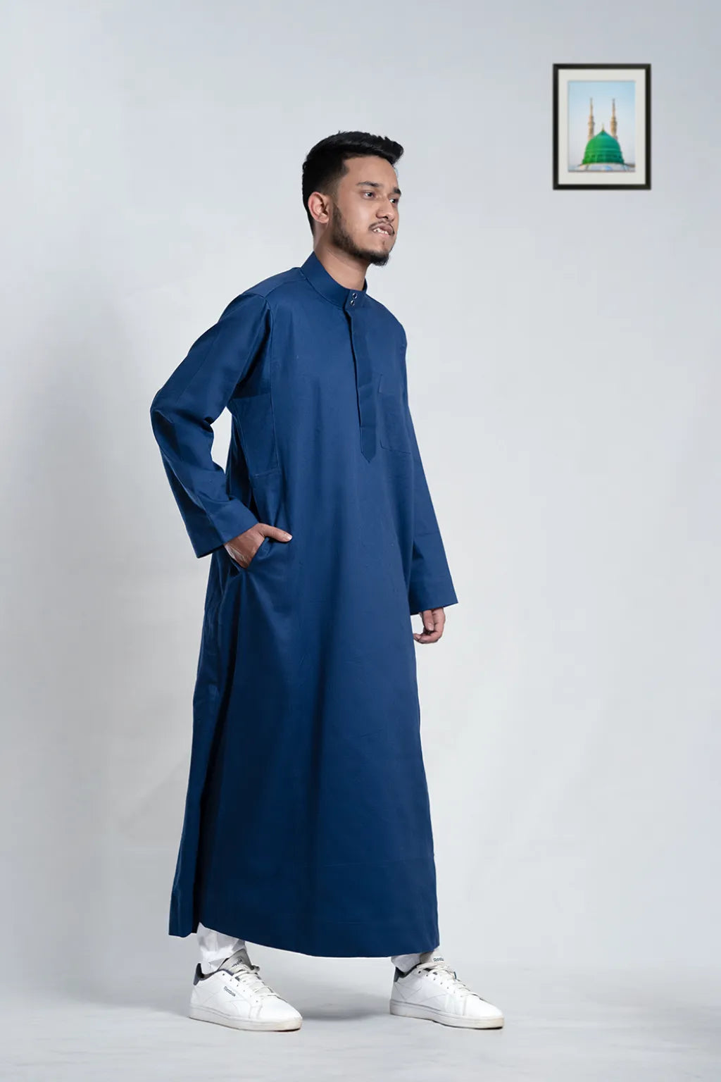 Men's Dishdasha - Classic Saudi Thobe in Navy Blue