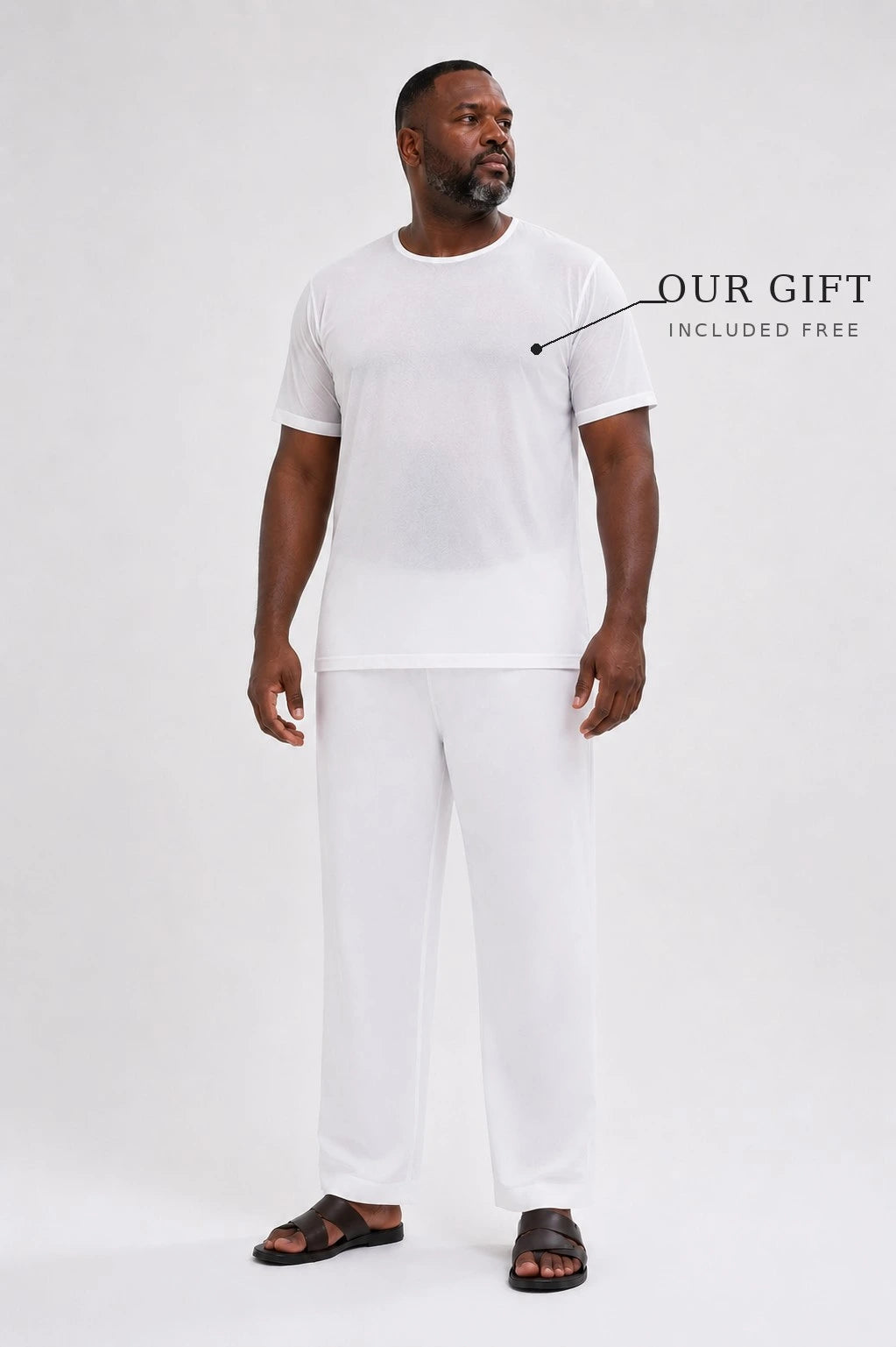 Free matching white undershirt included with every Japanese Toray thobe