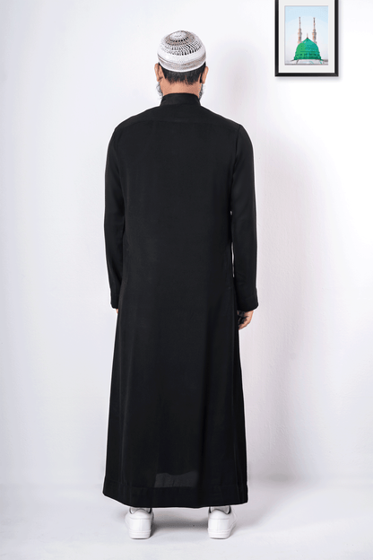 Classic black thobe  | Saudi thobe for men - Sunaan