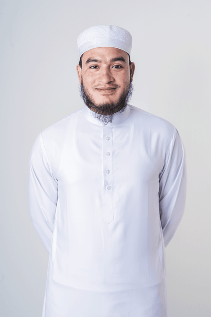 White modest thobe for men | Thobe for men - Sunaan