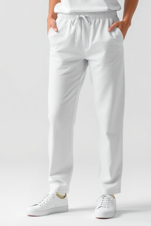 White_Thobe pant front